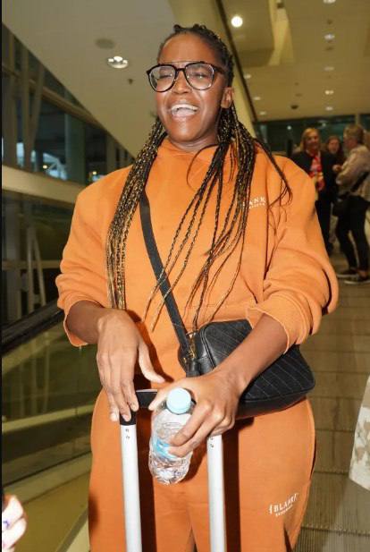 Oti Mabuse arrives at Brisbane Airport to appear on Ant and Dec's show