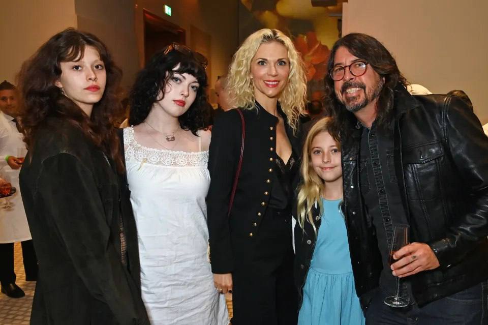 The Foo Fighters frontman with his family